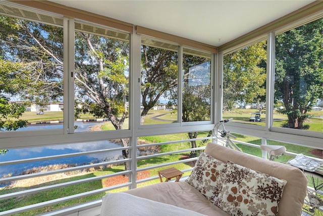 sunroom with plenty of natural light