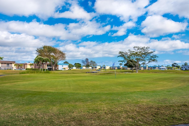 view of home's community with a lawn