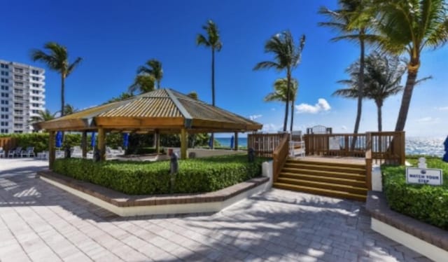 view of property's community with a gazebo