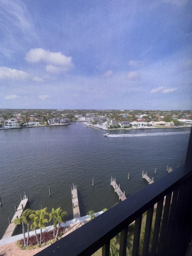 view of water feature