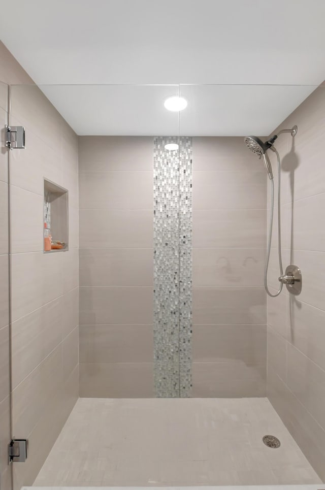 bathroom featuring walk in shower