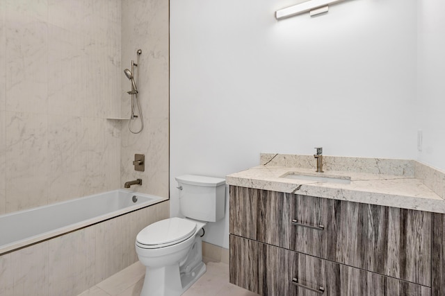3100 Palm Dr, Delray Beach, FL 33483 - bathroom with shower / bathtub combination, toilet, and vanity