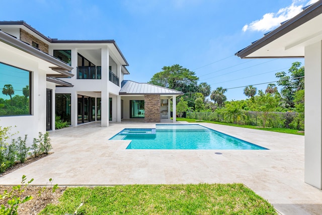 3100 Palm Dr, Delray Beach, FL 33483 - view of pool featuring fence, a patio area, and a fenced in pool