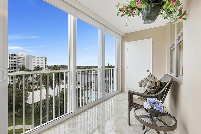 view of sunroom