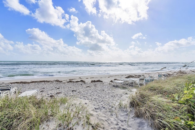 water view featuring a beach view