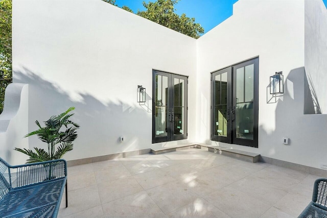 view of patio / terrace featuring french doors