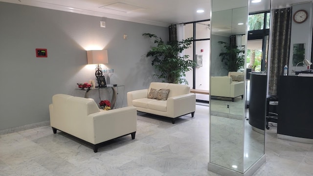 2425 Presidential Way Unit 402, West Palm Beach, FL 33401 - common area featuring ornamental molding and recessed lighting