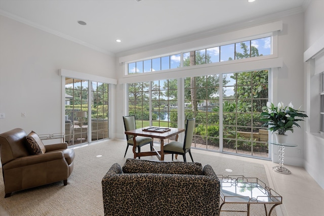 view of sunroom