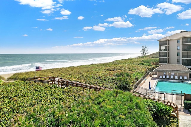 water view featuring a view of the beach