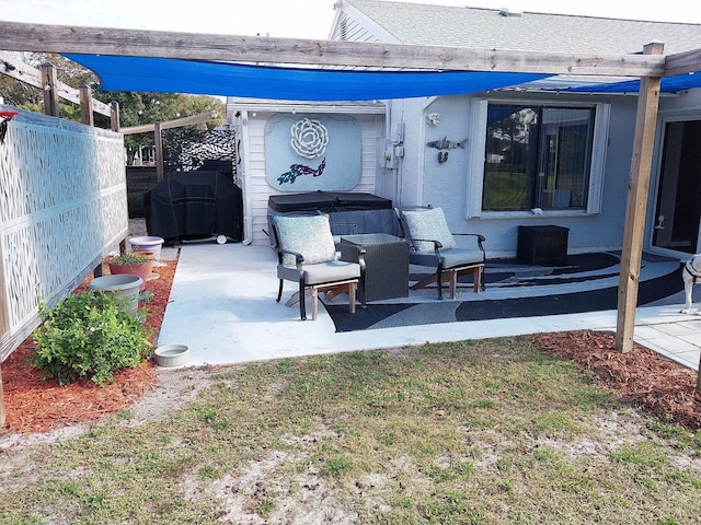 view of patio / terrace with area for grilling