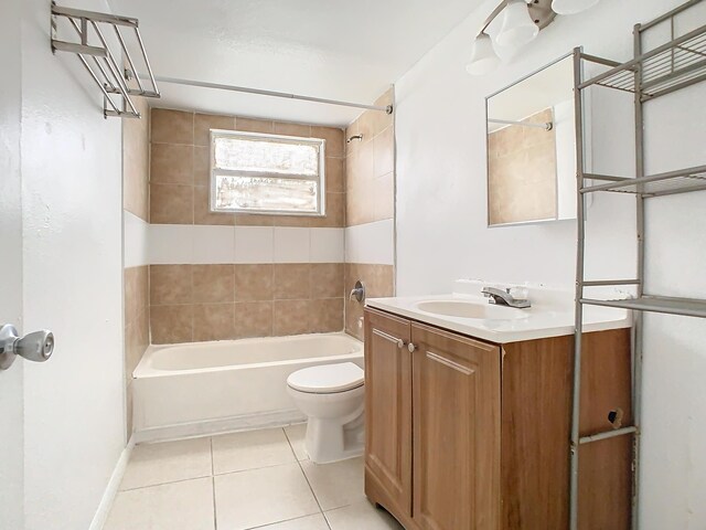 Xx Michigan Court, Saint Cloud, FL 34769 - bathroom with vanity, tile patterned floors, toilet, and  shower combination