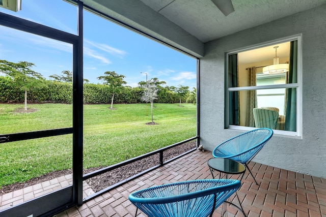 view of sunroom