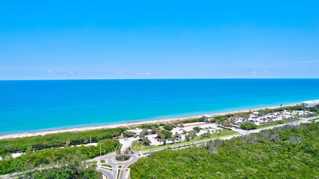 view of water feature featuring a view of the beach