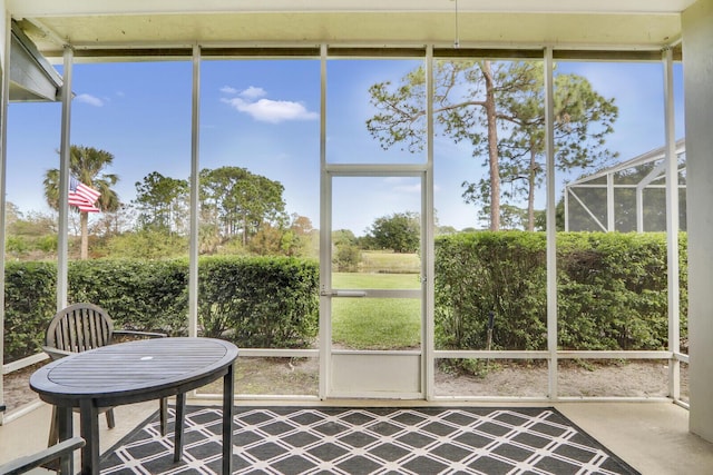 view of sunroom