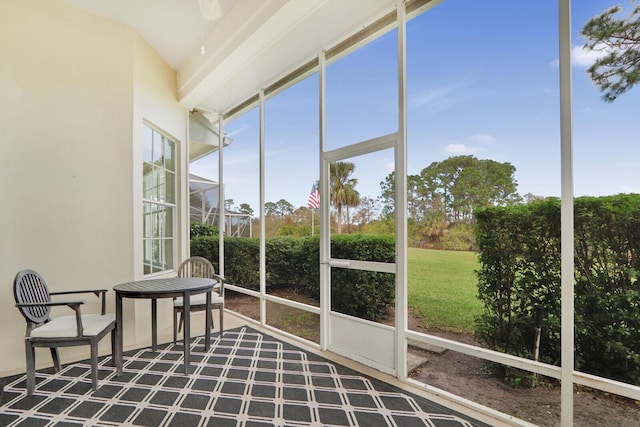 view of sunroom / solarium