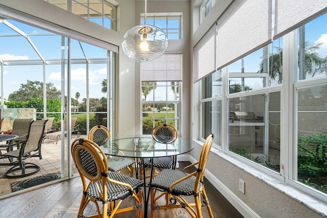 view of sunroom