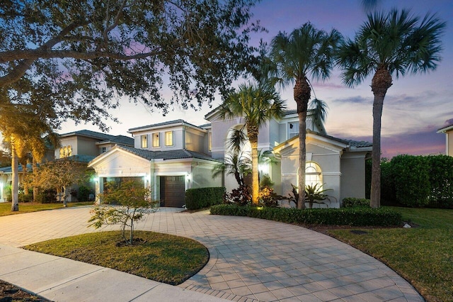 view of front of home featuring a garage