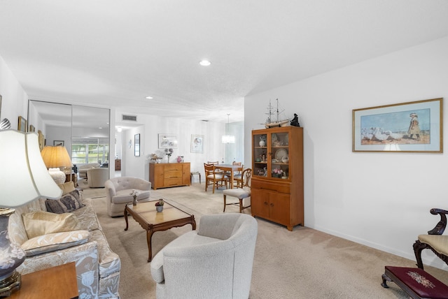 view of carpeted living room