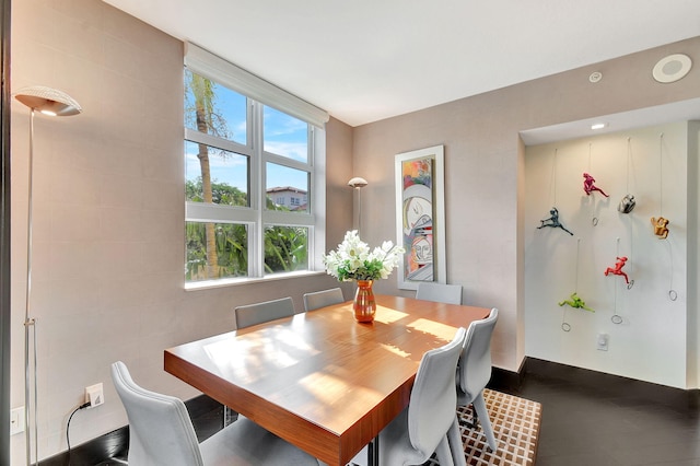 dining area with plenty of natural light