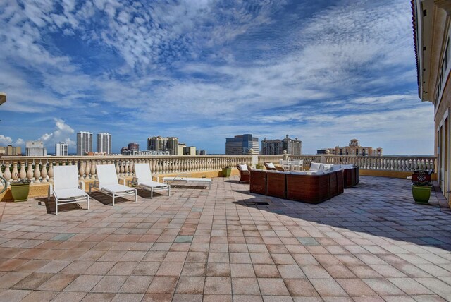 view of patio with outdoor lounge area