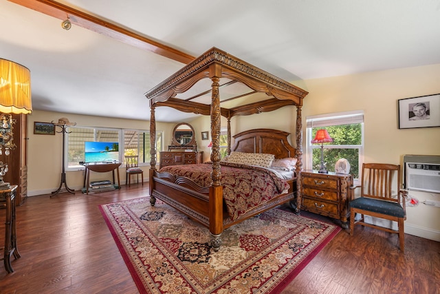 bedroom featuring dark wood-type flooring