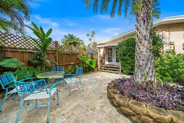 view of patio with french doors