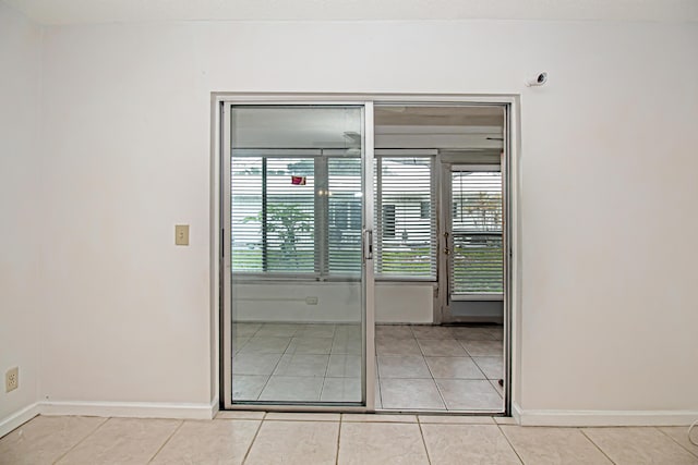 view of tiled spare room