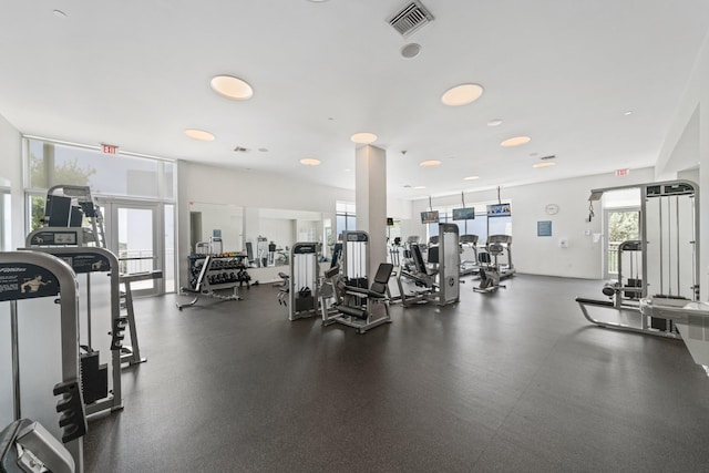 view of exercise room