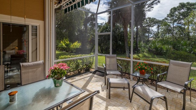 view of sunroom / solarium