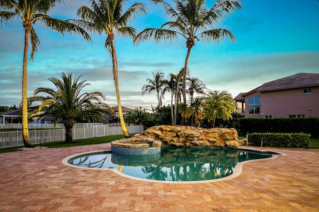 view of pool with a patio