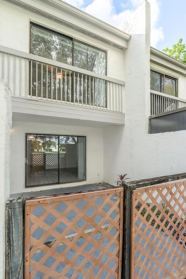 exterior space with a balcony