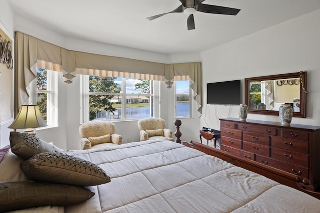 bedroom with ceiling fan