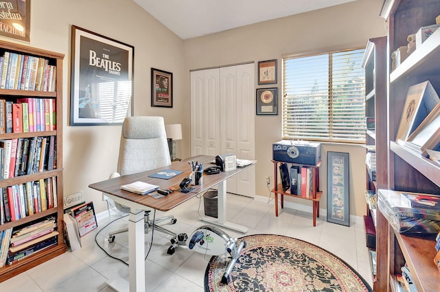 office featuring light tile patterned floors