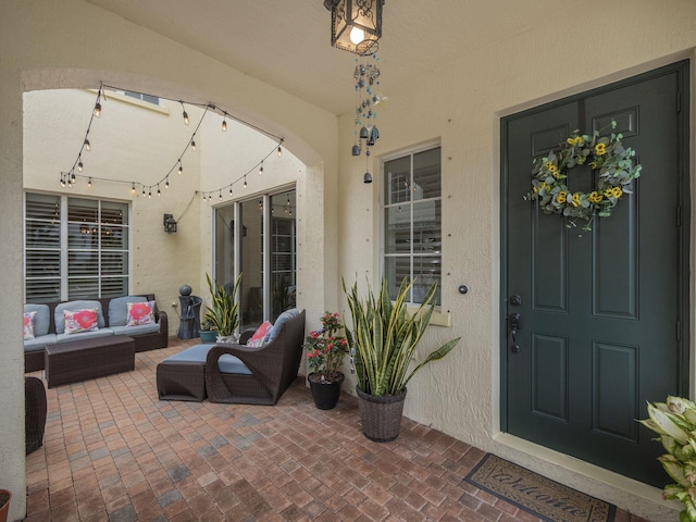 view of patio featuring an outdoor living space