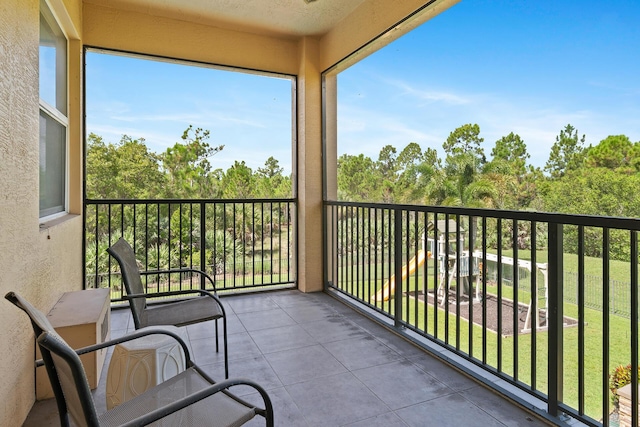 view of balcony