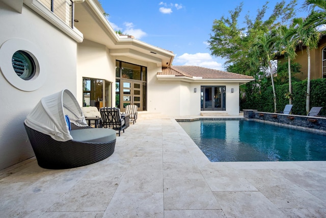 view of pool with a patio