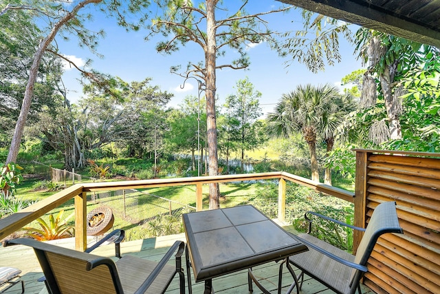 view of wooden terrace