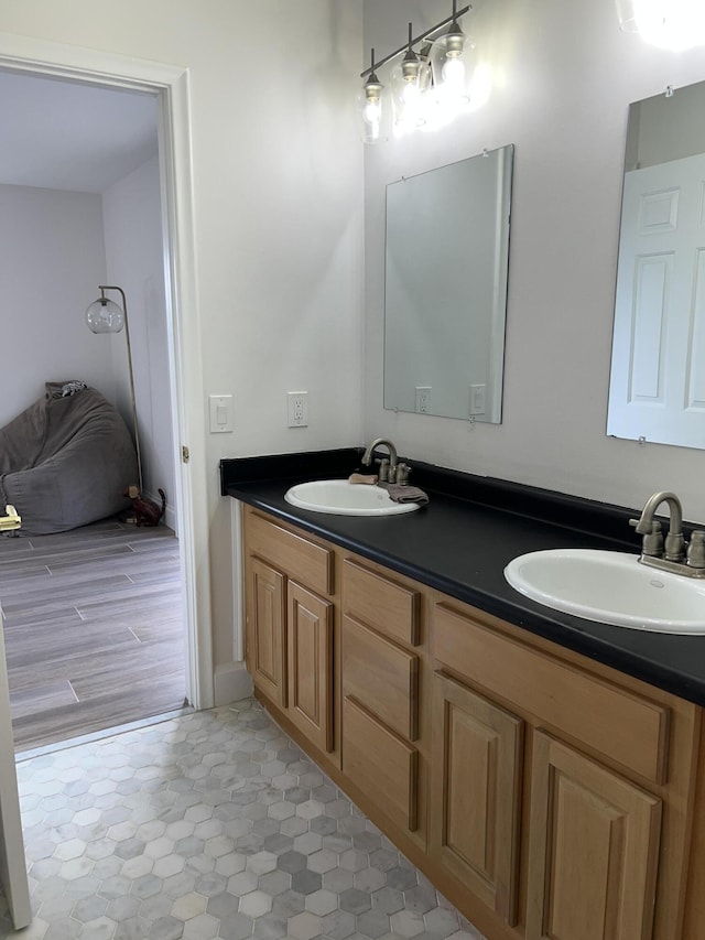 bathroom with vanity