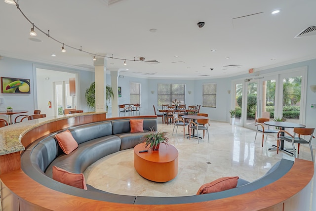 community lobby featuring visible vents