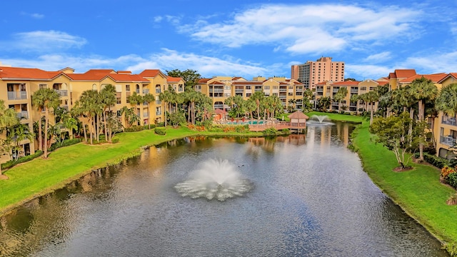 view of water feature featuring a residential view