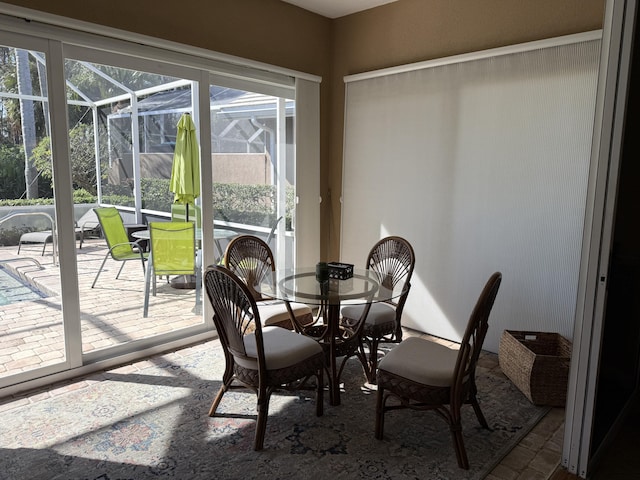 view of sunroom