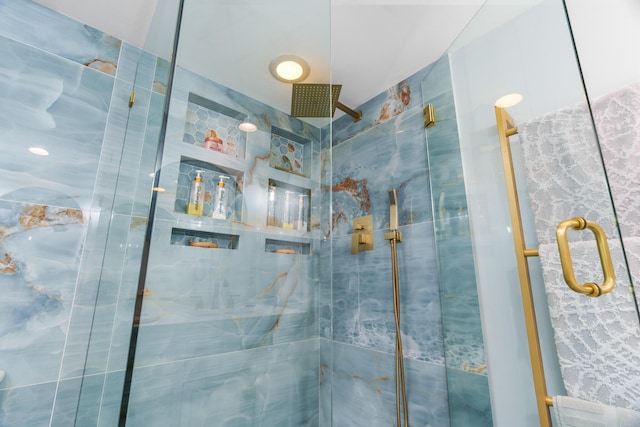 bathroom with an enclosed shower