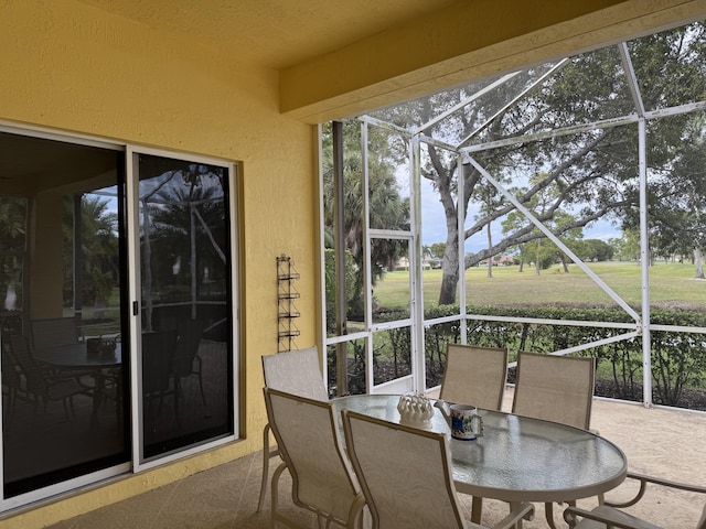 view of sunroom / solarium