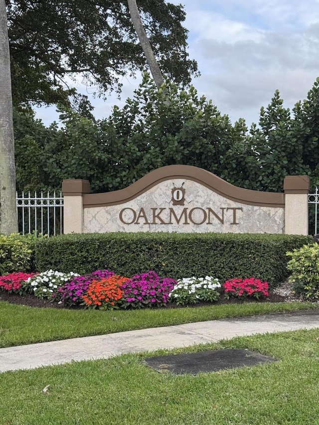 view of community sign