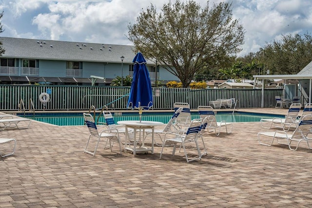 view of pool with a patio