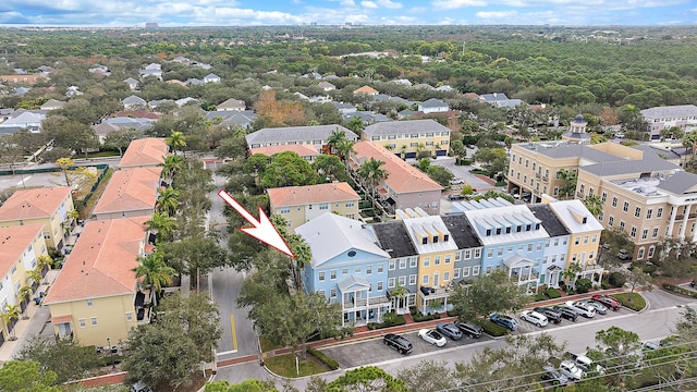 bird's eye view with a residential view