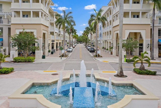 view of pool featuring a residential view