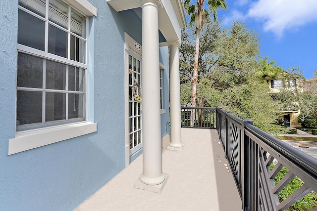 view of balcony