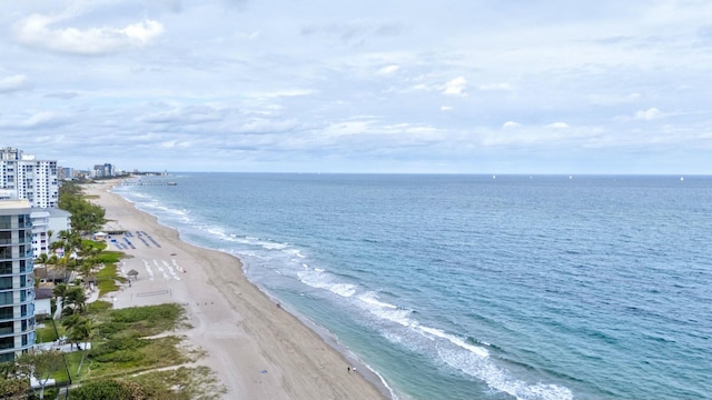 property view of water with a view of the beach