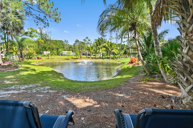 view of water feature